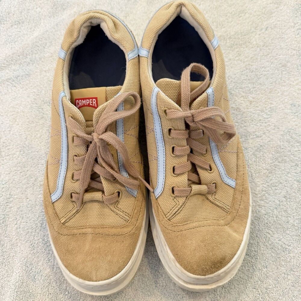 CAMPER Brutus Women's Sneakers Beige Casual Chunky EU 41 / US 11 Canvas Suede - Picture 6 of 13